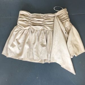 Sara Boo beige faux suede skirt